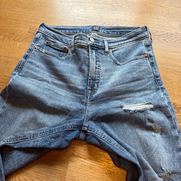 GAP Denim Distressed Cigarette Jeans Size 6/28 Regular - Picture 5 of 14
